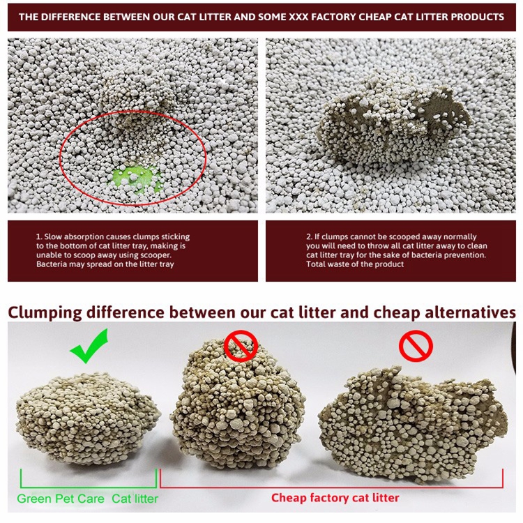 factory direct supply OEM Clumping bentonite cat litter